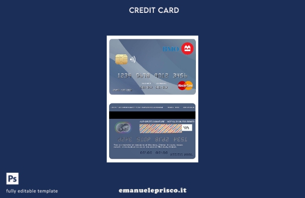 modello di mastercard della banca canadese di stile verificato